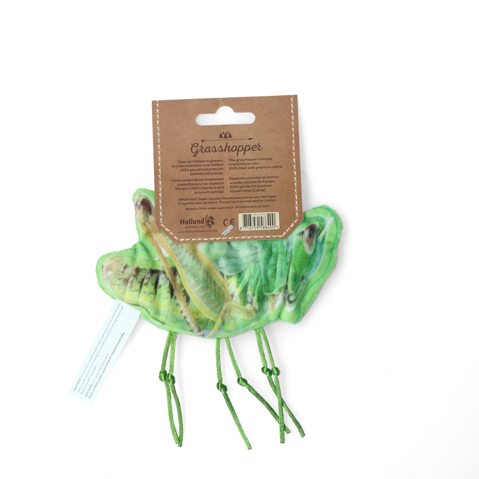 Gioco per gatti a forma di cavalletta con erba gatta – Wild Life Collection Cat Sprinkhaan - immagine 2