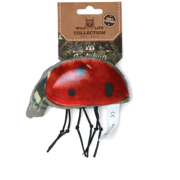 Gioco per gatti a forma di coccinella con erba gatta – Wild Life Collection Cat Coccinella