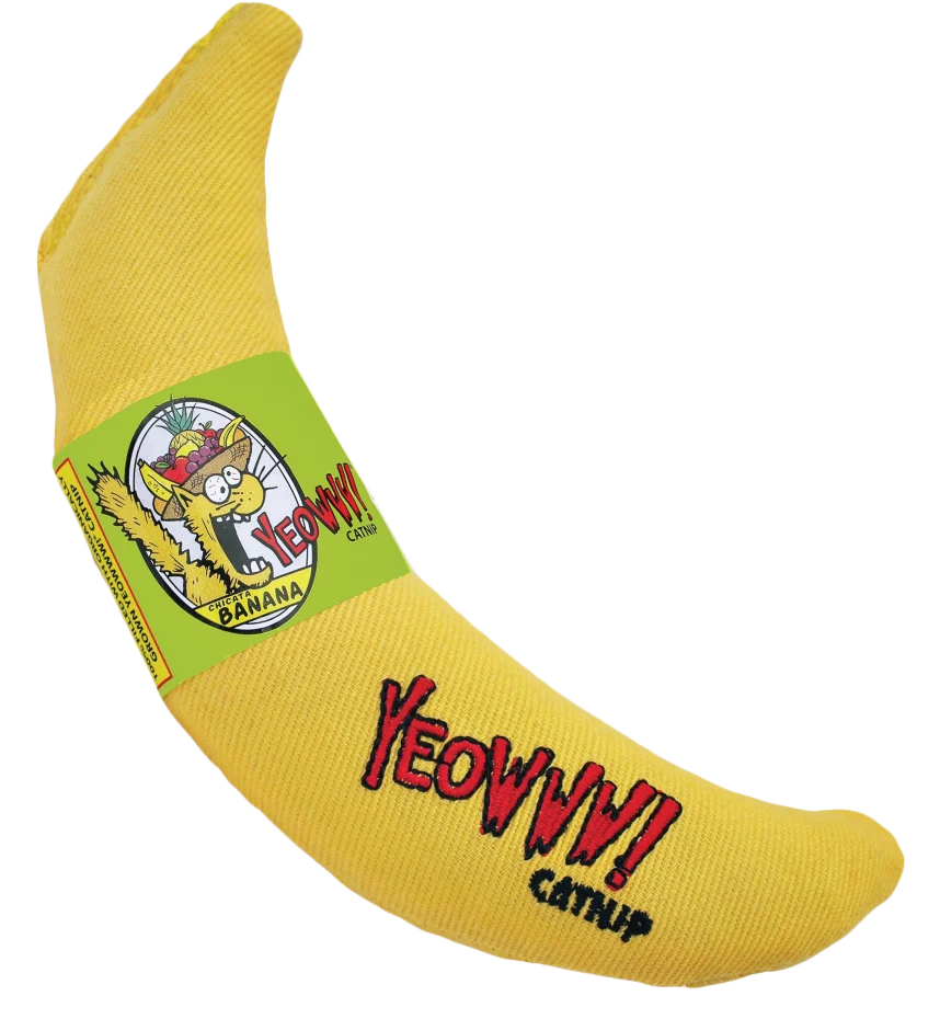 Banana gioco per gatti con erba gatta, 17,7 cm – Yeowww! Chicata Banana - immagine 1
