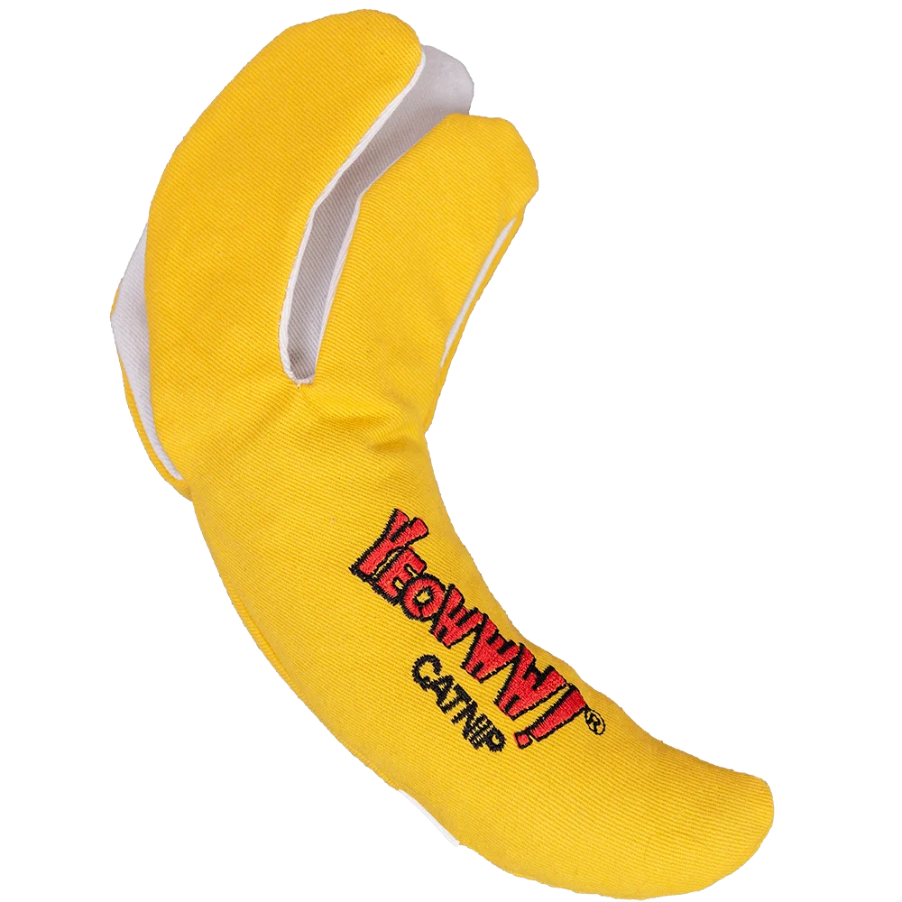 Banana gioco per gatti, sbucciata e imbottita di erba gatta, 18 cm – Yeowww! Chicata Banana Peeled - immagine 2