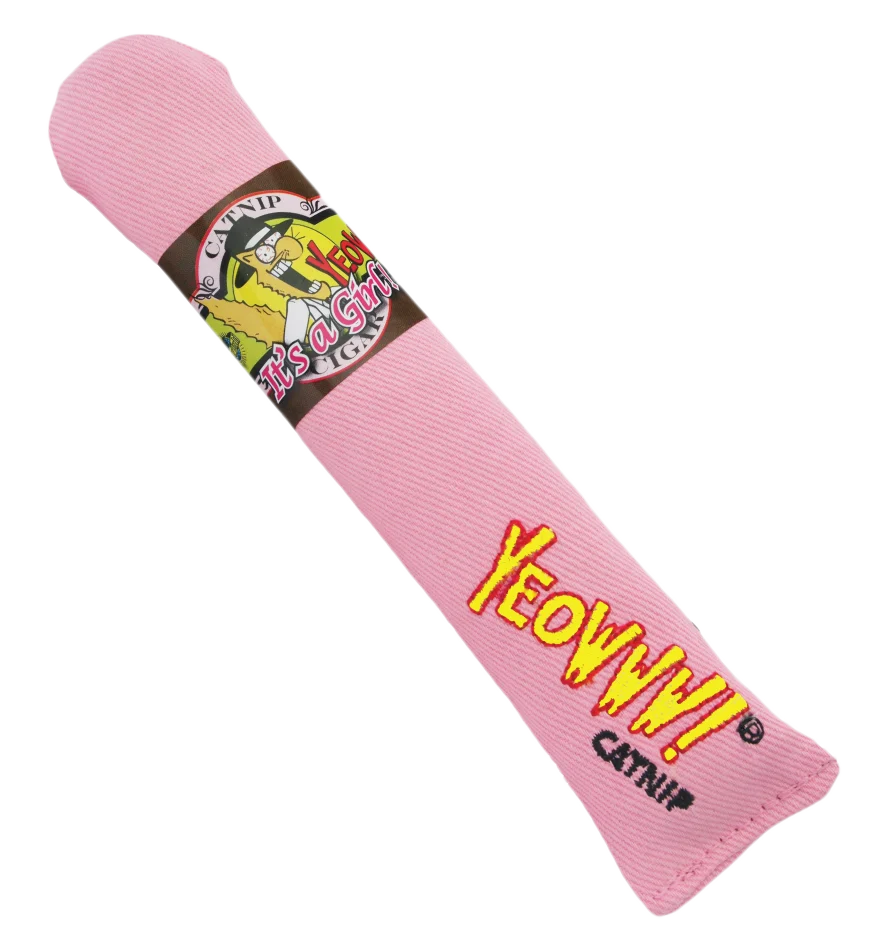 Sigaro gioco per gatti con erba gatta, rosa, 18 cm – Yeowww! Cigar - immagine 1