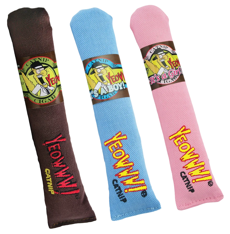 Sigaro gioco per gatti con erba gatta, rosa, 18 cm – Yeowww! Cigar - immagine 2
