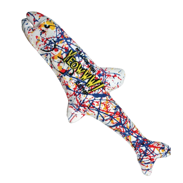 Giocattolo per gatti a forma di pesce con erba gatta, 18 cm – Yeowww! Pollock Fish