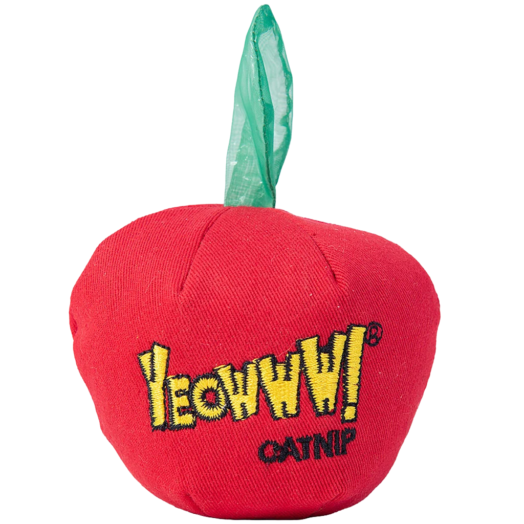 Giochino per gatti a forma di mela con erba gatta, 7,6 cm – Yeowww! Apple - immagine 1