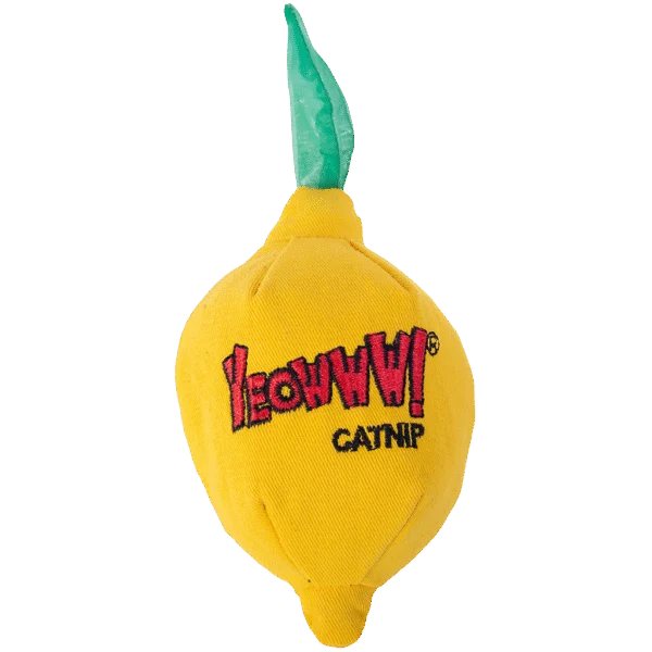 Giocattolo per gatti a forma di limone con erba gatta, 7,6 cm – Yeowww! Sour Pusss! Lemon