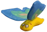 Farfalla per gatti con erba gatta e ali fruscianti, 13 x 6 cm, Blu – Yeowww! Butterfly