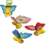 Farfalla giocattolo per gatti con erba gatta e ali fruscianti, 13 x 6 cm, rossa – Yeowww! Butterfly - immagine 2