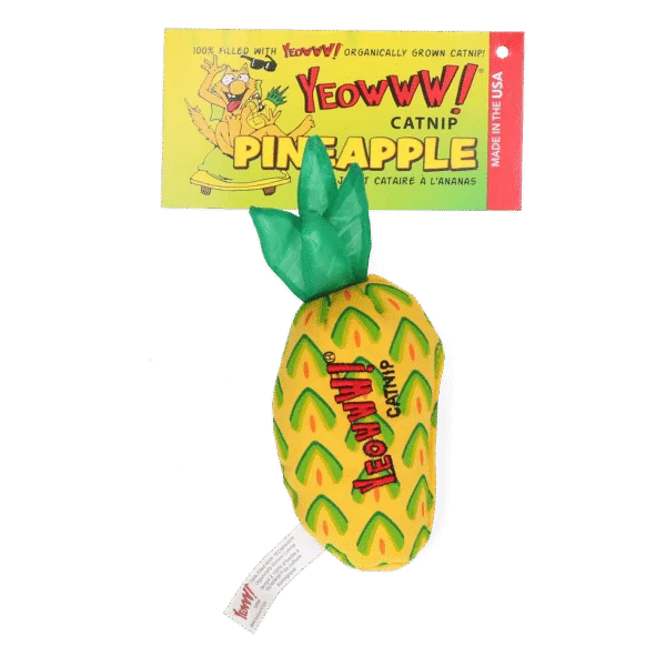 Gioco per gatti Ananas con erba gatta, 17,7 cm – Yeowww! Pineapple