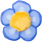 Fiore gioco per gatti con erba gatta e petali fruscianti, blu – Yeowww! Daisy's Flower Tops - immagine 2
