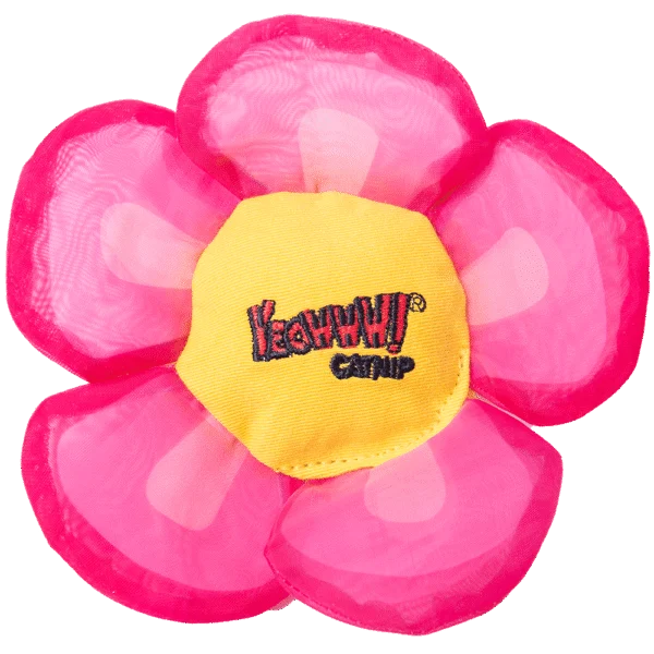 Fiore gioco per gatti con erba gatta e petali fruscianti, rosa – Yeowww! Daisy's Flower Tops