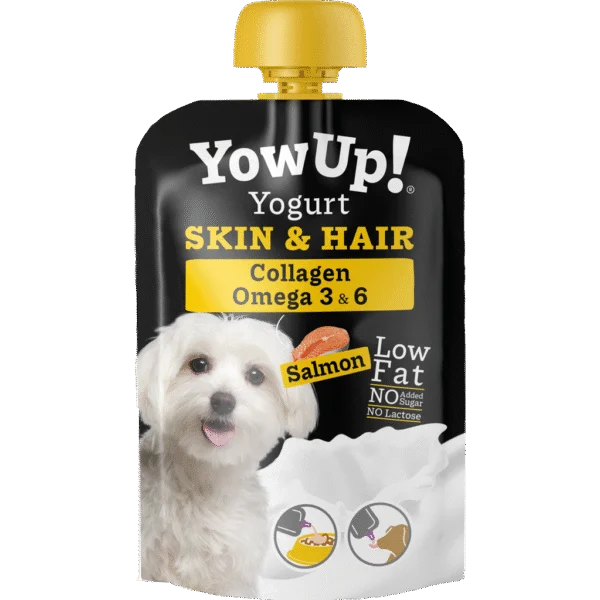 Integratore di yogurt per cani con salmone e olio di pesce – YowUp! Yogurt Dogs Skin & Hair Salmon