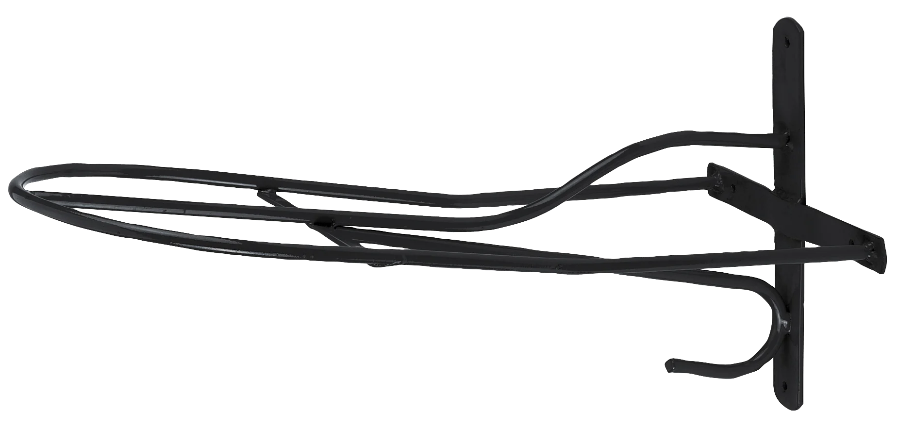 Portasella inglese con supporto aggiuntivo, nero, 54 cm - immagine 1