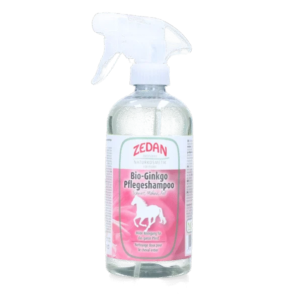 Shampoo per cavalli per mantello, criniera e coda, 500 ml – Zedan Bio Ginkgo Shampoo