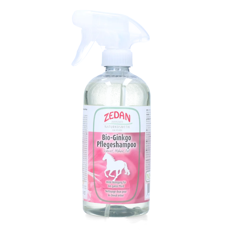 Shampoo per cavalli per mantello, criniera e coda, 500 ml – Zedan Bio Ginkgo Shampoo - immagine 1