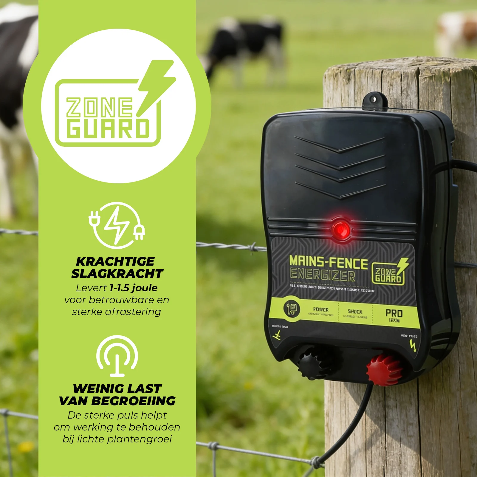 Elettrificatore da rete elettrica – ZoneGuard Energizer Pro 12 km - immagine 3