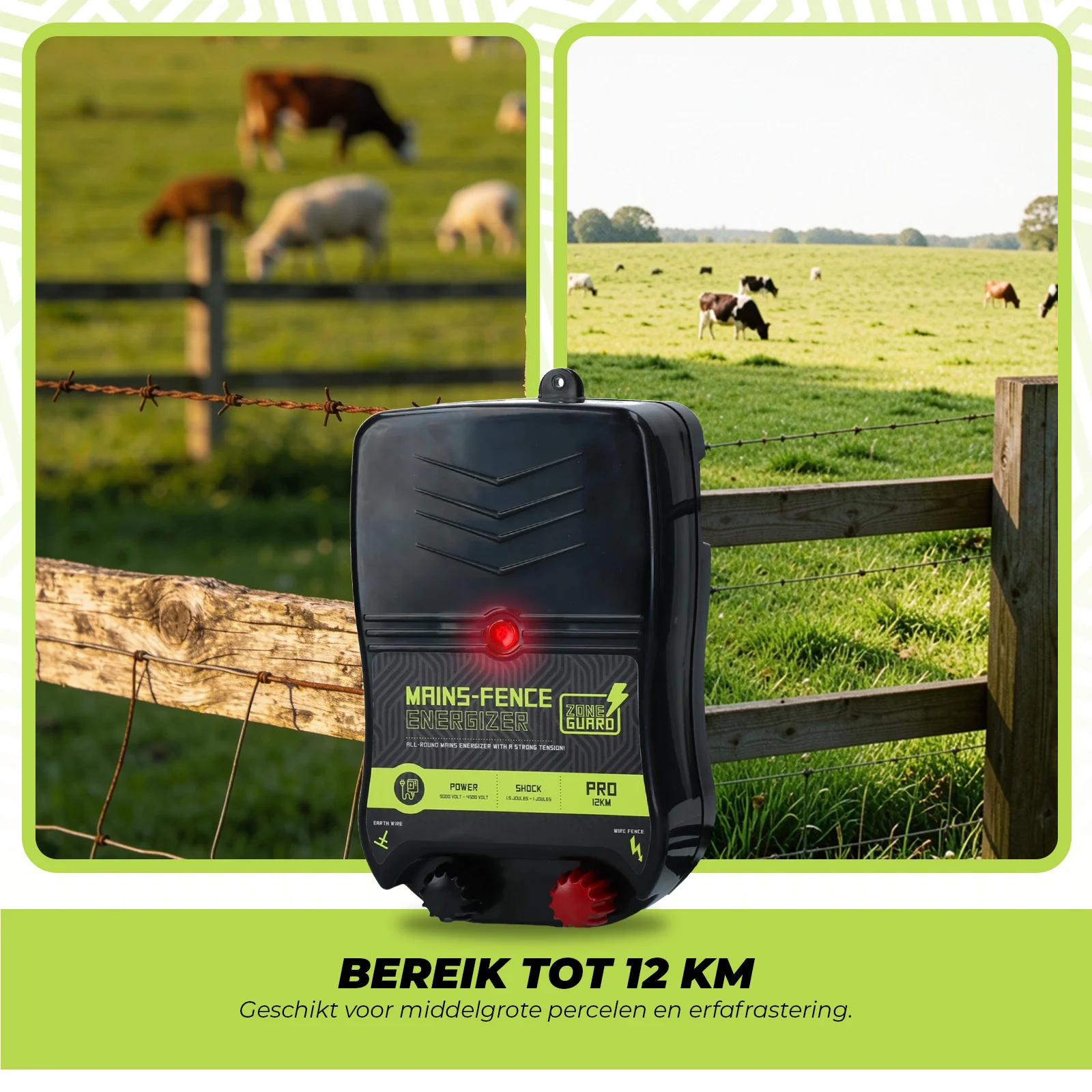 Elettrificatore da rete elettrica – ZoneGuard Energizer Pro 12 km - immagine 4