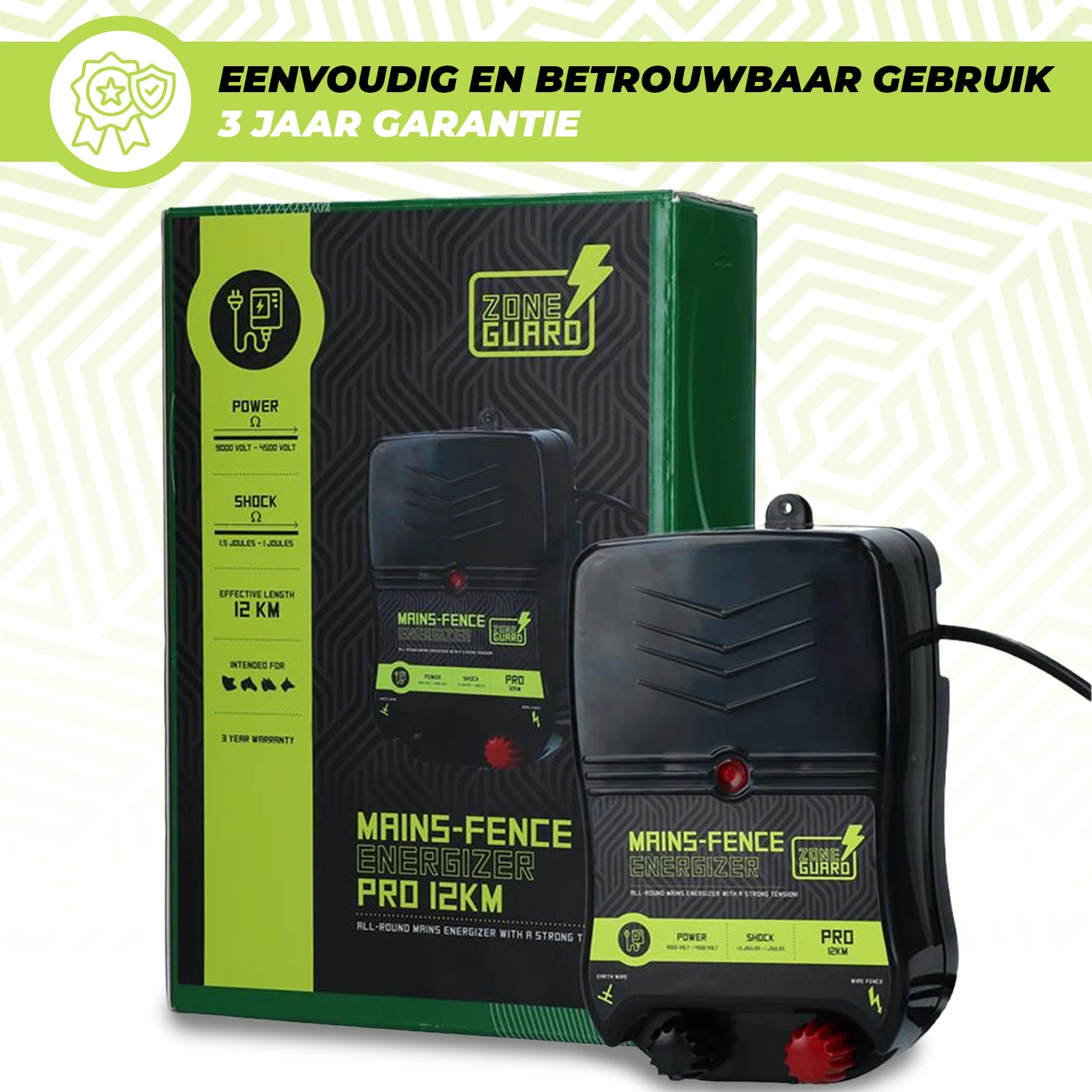 Elettrificatore da rete elettrica – ZoneGuard Energizer Pro 12 km - immagine 5