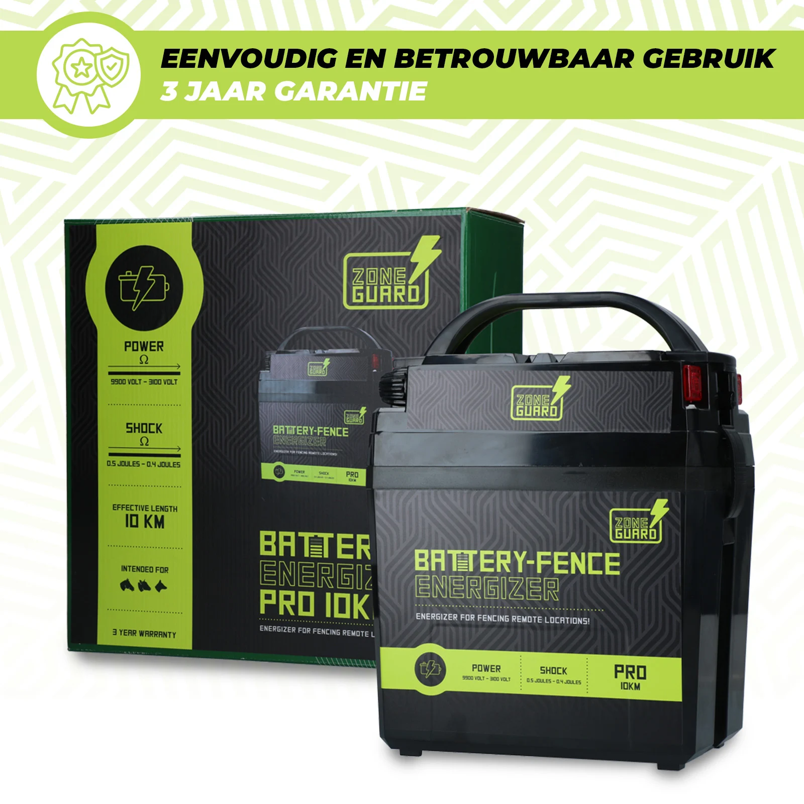 Elettrificatore per recinzioni a batteria da 9 V – ZoneGuard Battery Energizer Pro 10 km - immagine 5