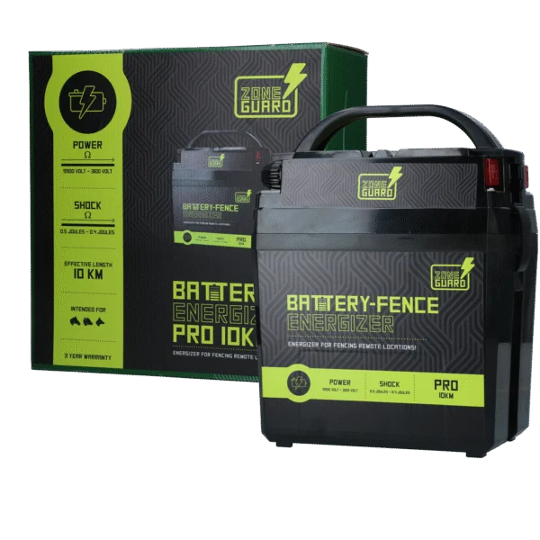 Elettrificatore per recinzioni a batteria da 9 V – ZoneGuard Battery Energizer Pro 10 km