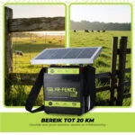 Elettrificatore per recinti a energia solare – ZoneGuard Solar-Fence Energizer Pro 20 km - immagine 3