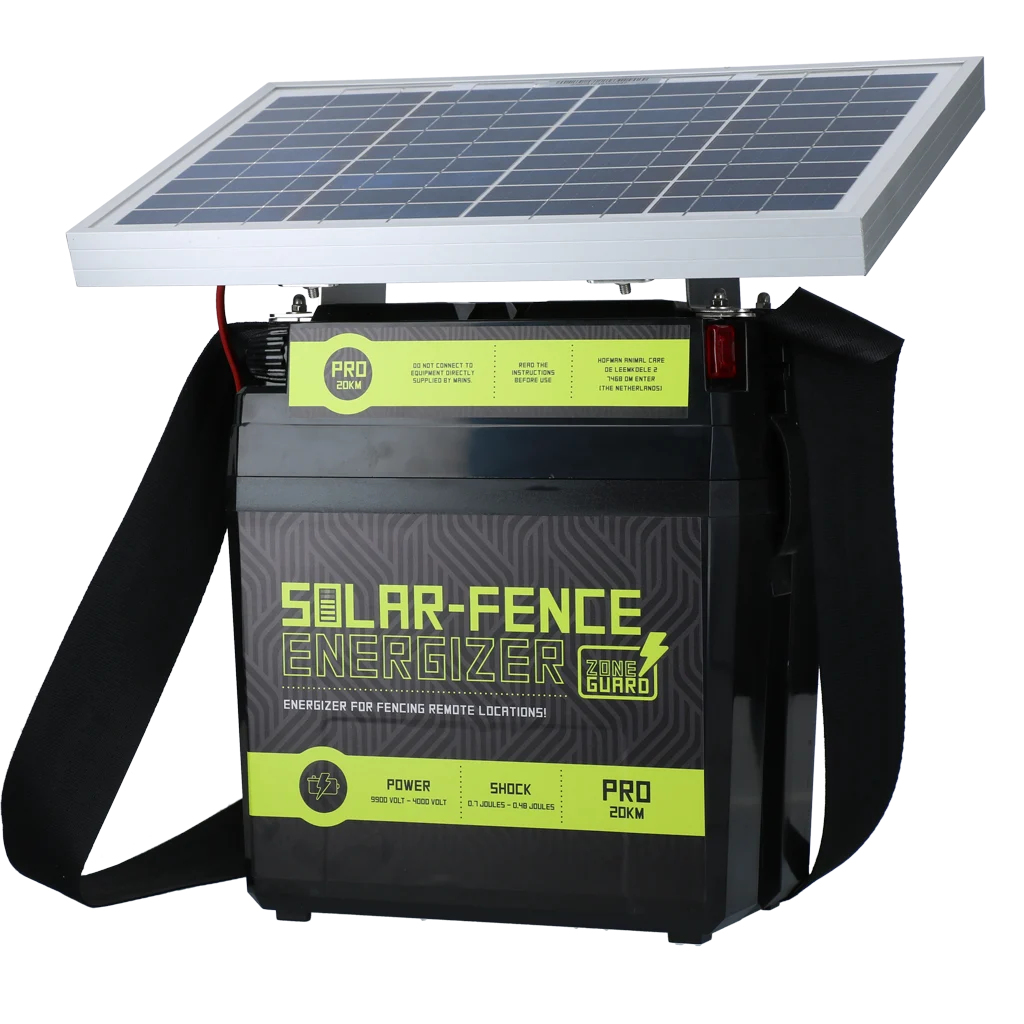 Elettrificatore per recinti a energia solare – ZoneGuard Solar-Fence Energizer Pro 20 km - immagine 1