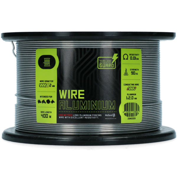 Filo elettrico per recinzioni in alluminio 2 mm, 400 m – ZoneGuard Basic