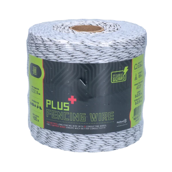 Filo elettrificabile 3 mm, bianco e nero, 400 m – ZoneGuard Plus