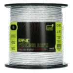 Corda elettrica 6 mm bianca con 6 fili in acciaio inox, 200 m – ZoneGuard Basic