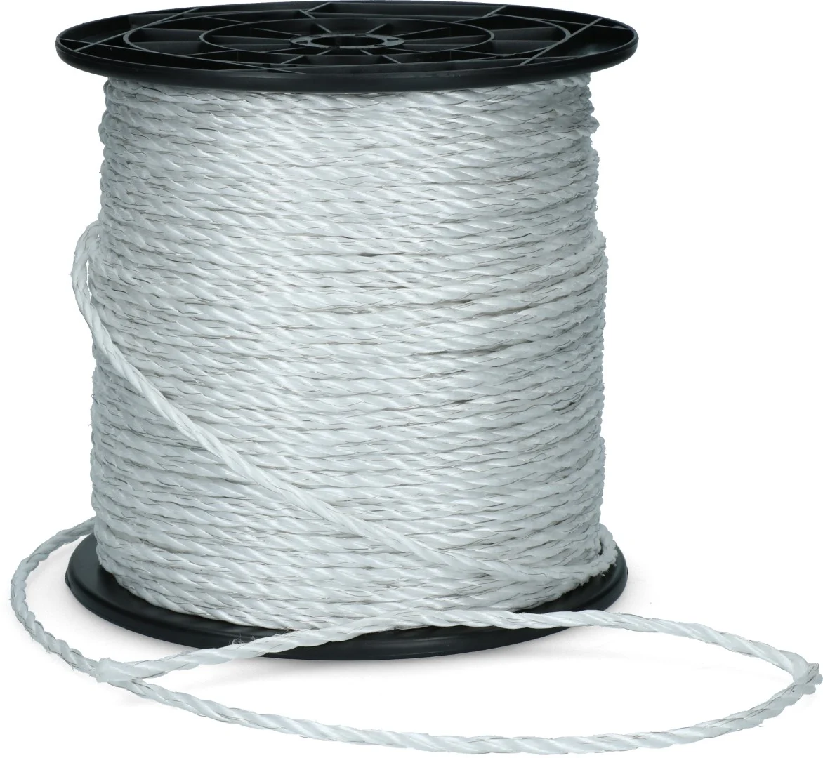 Corda elettrica 6 mm bianca con 6 fili in acciaio inox, 200 m – ZoneGuard Basic - immagine 2