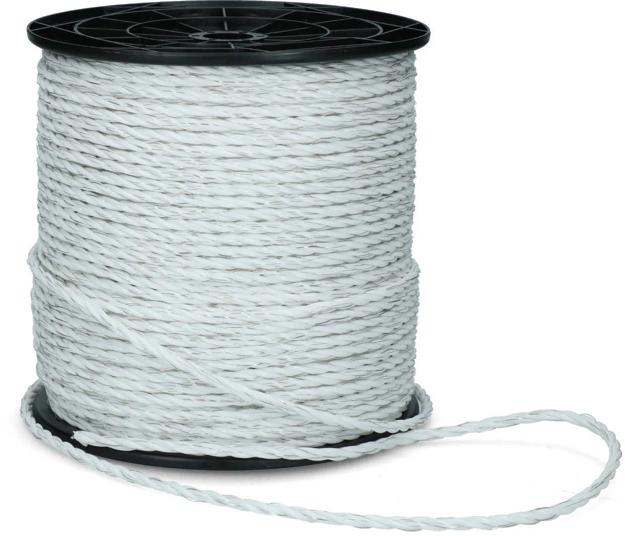 Corda elettrificata da 6 mm bianca con fili in acciaio inox e metallo leggero, 200 m – ZoneGuard Plus - immagine 2