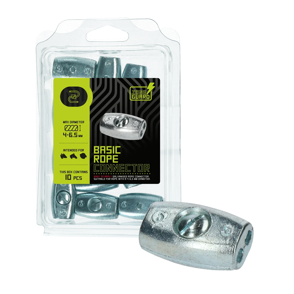 Connettore per corda elettrica da 4 a 6,5 mm, 10 pezzi – ZoneGuard Basic - immagine 1