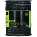 Nastro elettrico 20 mm nero con 9 fili in acciaio inox, 200 m – ZoneGuard Basic - immagine 2