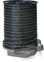 Nastro elettrico 20 mm nero con 9 fili in acciaio inox, 200 m – ZoneGuard Basic