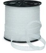 Nastro elettrico 20 mm bianco con 4 fili in acciaio inox, 200 m – ZoneGuard Basic