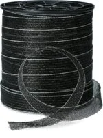 Nastro elettrificabile 40 mm Nero con 9 fili in acciaio inossidabile, 200 m – ZoneGuard Basic