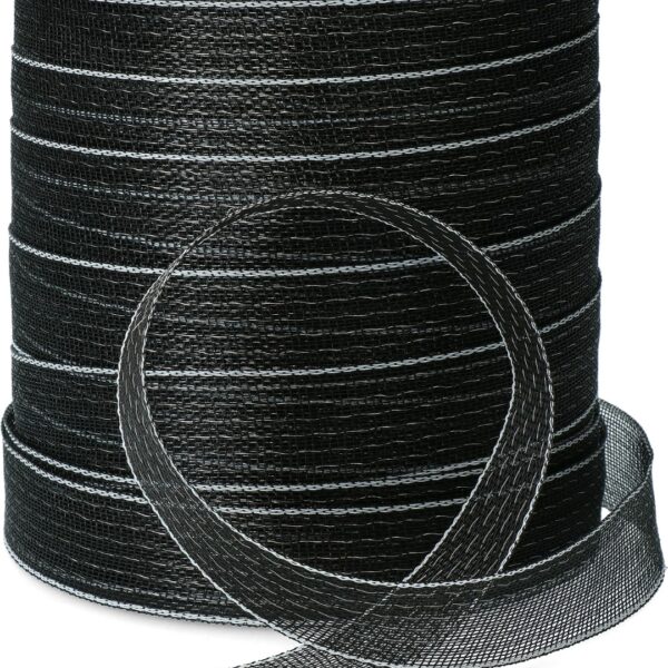 Nastro elettrificabile 40 mm Nero con 9 fili in acciaio inossidabile, 200 m – ZoneGuard Basic