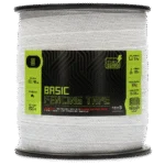 Nastro per recinzione elettrica 40 mm bianco con 8 fili in acciaio inossidabile, 200 m – ZoneGuard Basic