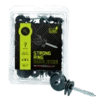 Isolatore ad anello con anima passante, nero, 25 pezzi – ZoneGuard Strong - immagine 2