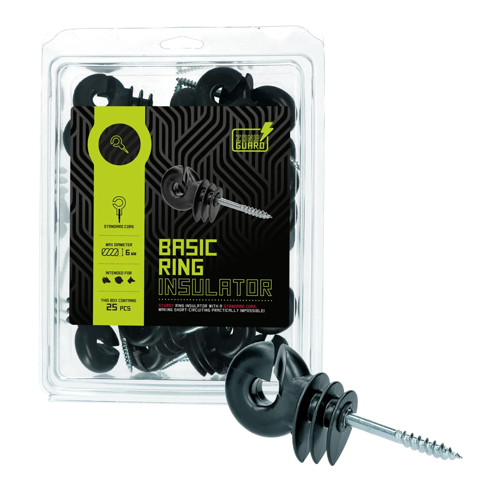 Isolatore ad anello nero senza anima passante, 25 pezzi – ZoneGuard - immagine 2