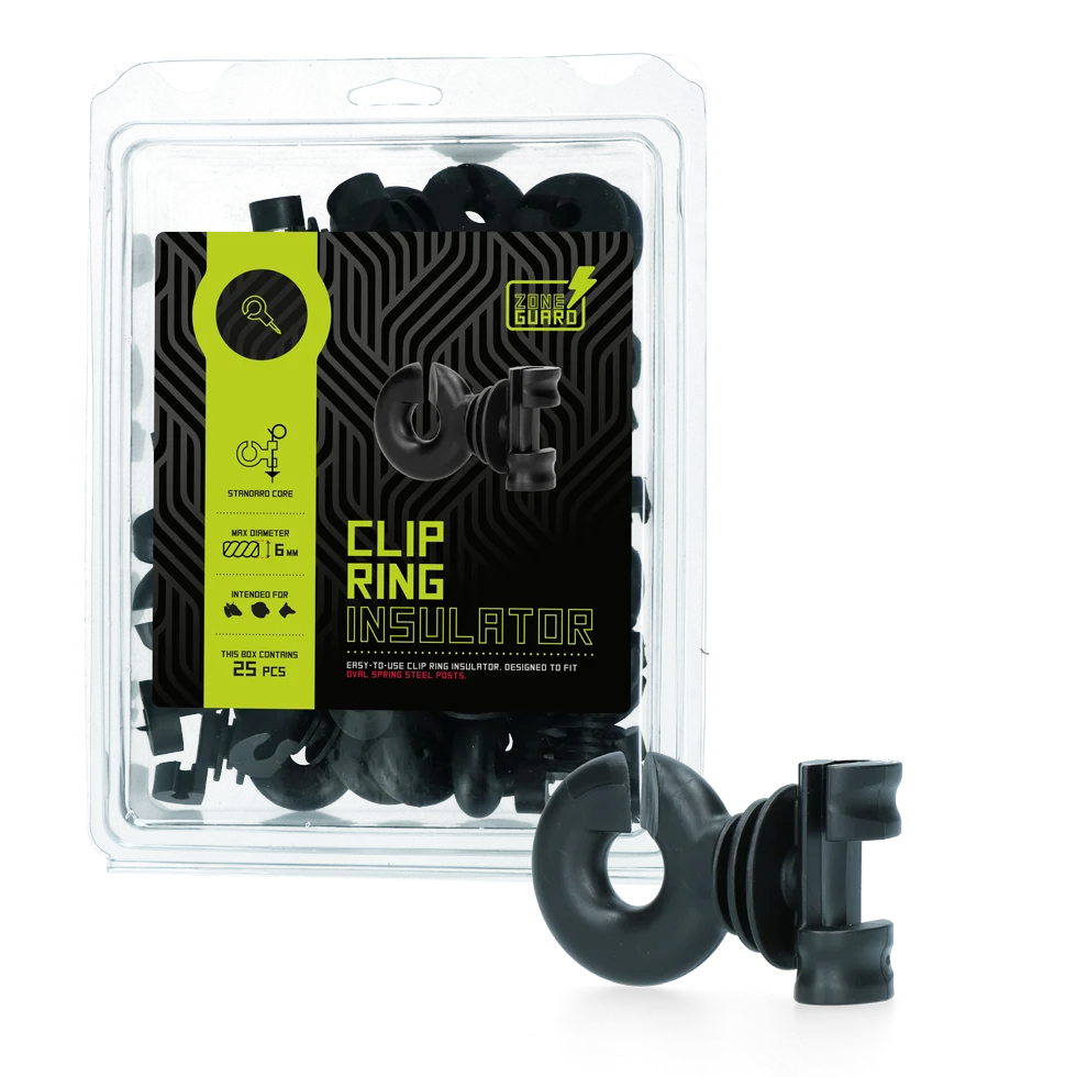 Isolatore ad anello per pali in acciaio ovali, 25 pezzi – ZoneGuard Clip - immagine 2