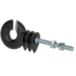 Isolatore ad anello con dado per pali metallici, 25 pezzi – ZoneGuard