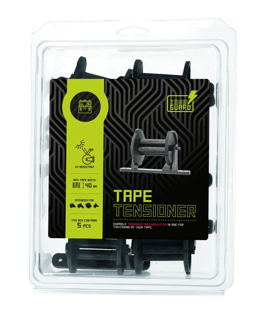Tenditore con isolatore per nastro fino a 40 mm, 5 pezzi – ZoneGuard - immagine 2