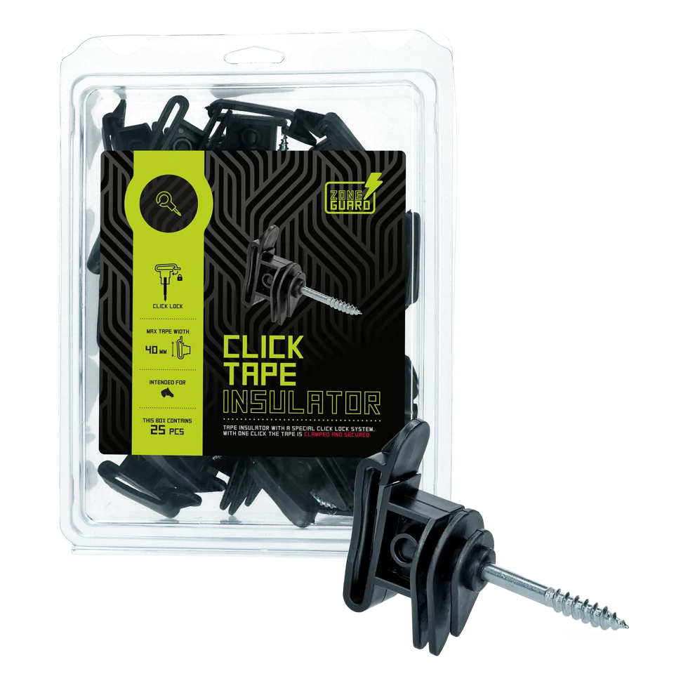 Isolatore per nastro con sistema a scatto, per nastri fino a 40 mm, 25 pezzi – ZoneGuard Click - immagine 2