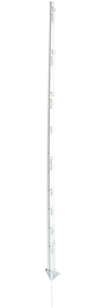 Palo da recinzione in plastica a innesto, 150 cm, bianco – ZoneGuard - immagine 1
