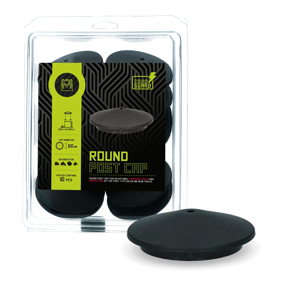 Cappuccio rotondo per palo 60 mm con foro di fissaggio – ZoneGuard - immagine 1