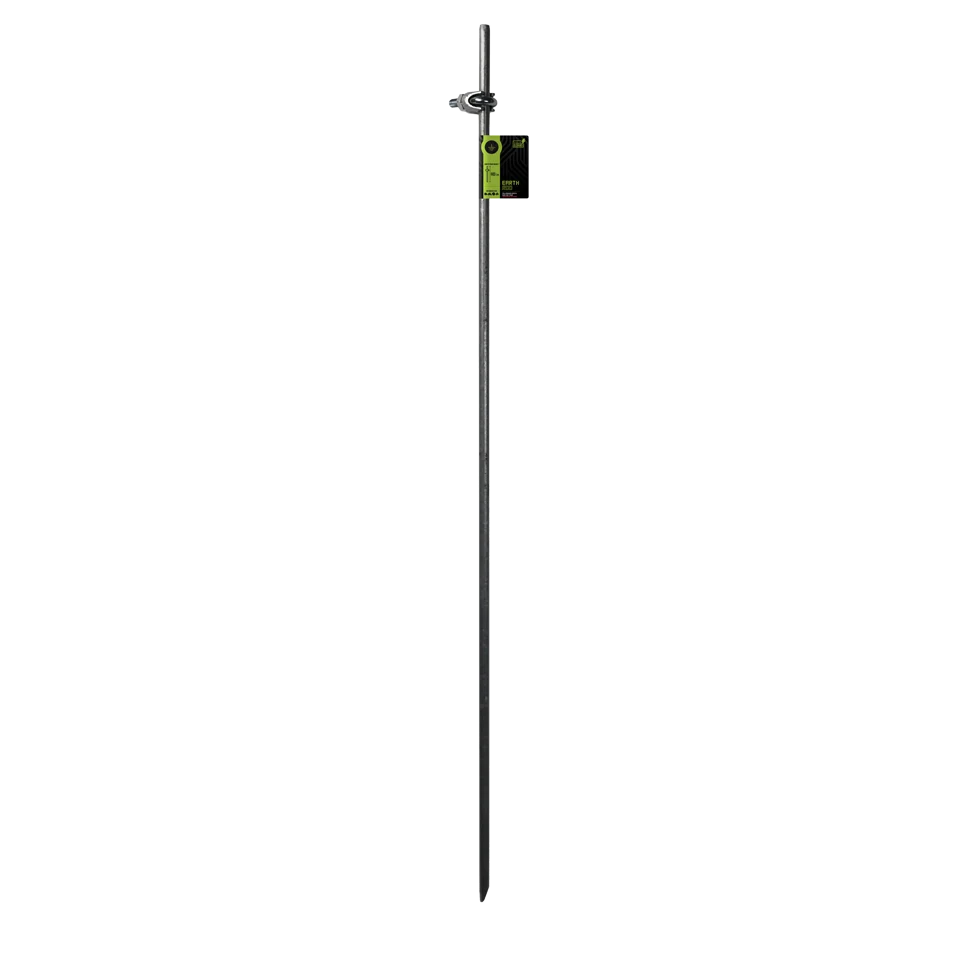 Picchetto di messa a terra zincato con morsetto, 1 m – ZoneGuard - immagine 3