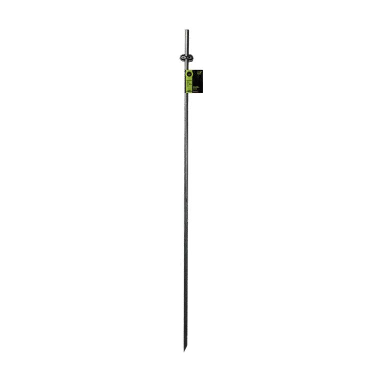Picchetto di messa a terra zincato con morsetto, 1 m – ZoneGuard