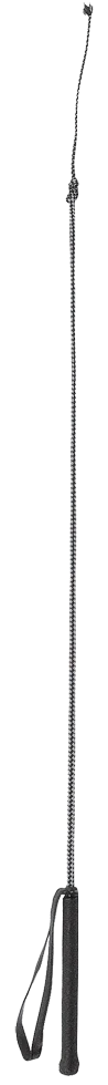 Frustino da equitazione in fibra di vetro con impugnatura, 90 cm, nero - immagine 1
