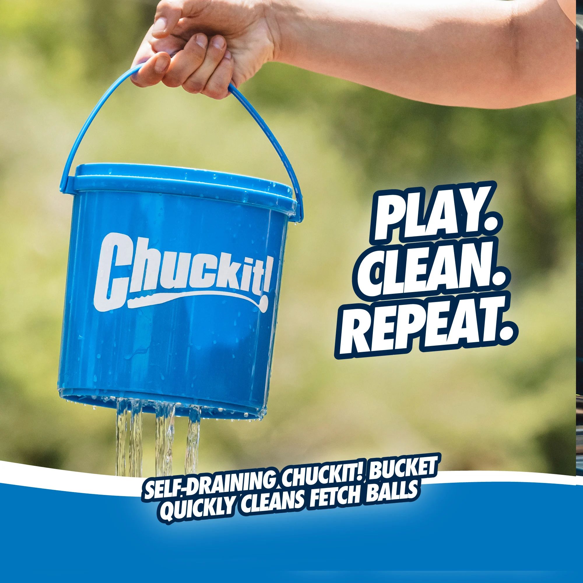 Set di palline per cani con secchio e fori di drenaggio, 8 palline M – Chuckit! Bucket - immagine 5