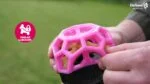 Palla per snack in gomma con squeaker, arancione – Dog Comets Moonstone - immagine 3